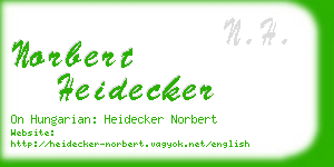 norbert heidecker business card
